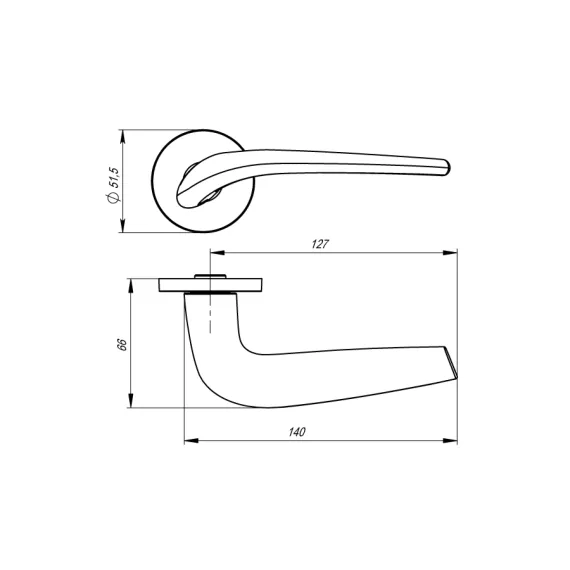 Раздельная ручка ARMADILLO TWIN URS CP-8 хром 39253, изображение 2
