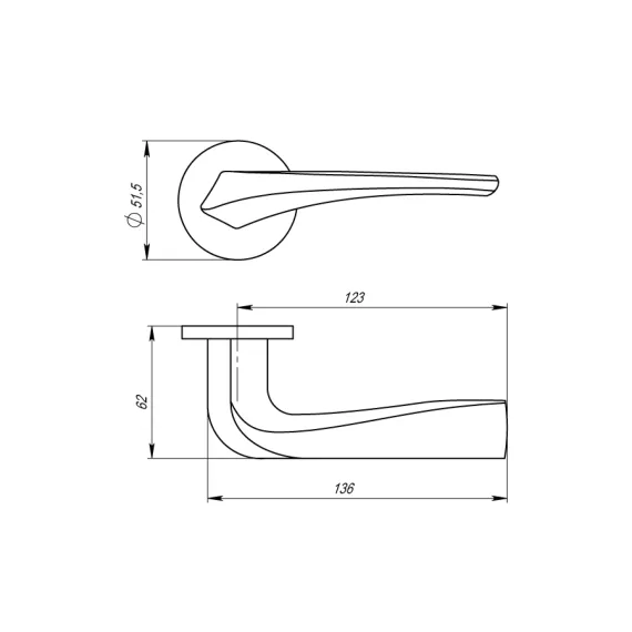 Раздельная ручка ARMADILLO FLAME URS BL-26 черный 39229, изображение 2
