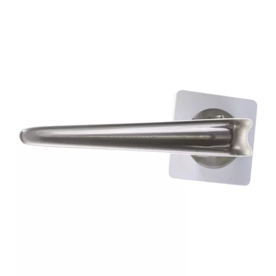 Дверная ручка RENZ Франко супер белый/матовый никель КВ, 2 шт. INDH 310-02 SW/SN, изображение 2