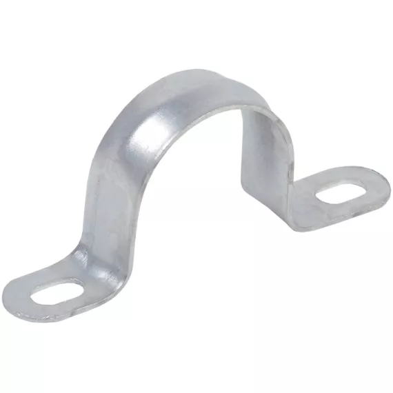 Металлическая двухлапковая скоба IEK d19-20 мм CMAT11-19-100