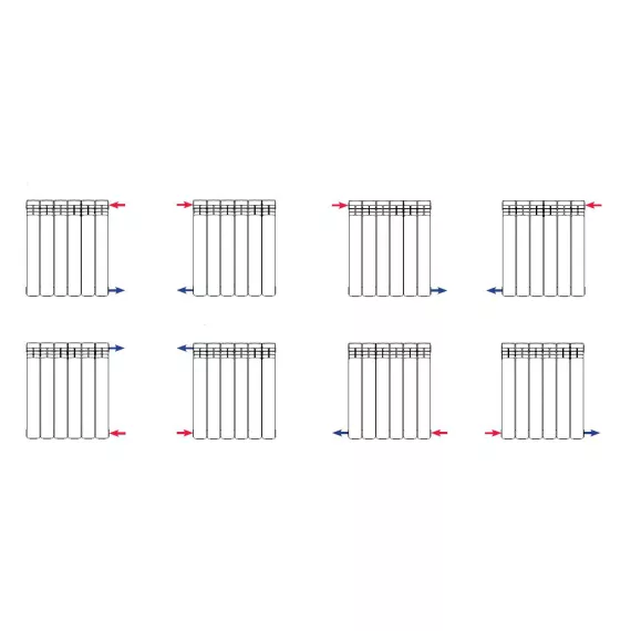 Биметаллический радиатор Sira Omega B 350 - 10 секций, изображение 2
