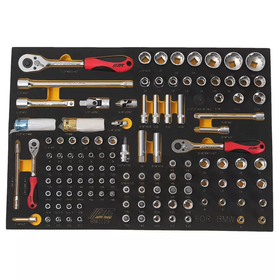 Универсальный набор инструмента, комплектация BMW в ложементе 119шт JTC-BW1119, изображение 2
