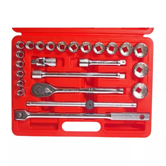 Набор двенадцатигранных торцевых головок 1/2" 10-32мм в кейсе 24шт JTC-T424B, изображение 2