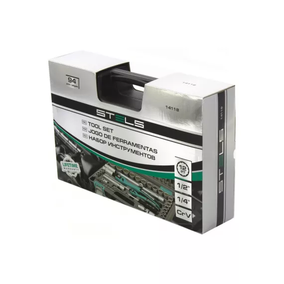 Набор инструментов 94 предмета, 12 гранные головки STELS 14118, изображение 2