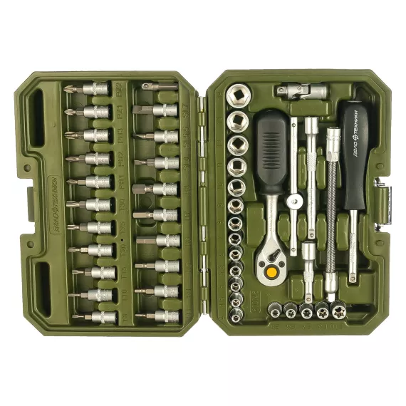 Набор шестигранных головок с трещоткой 1/4 46 предметов ДТ/12 Дело Техники 600746, изображение 2