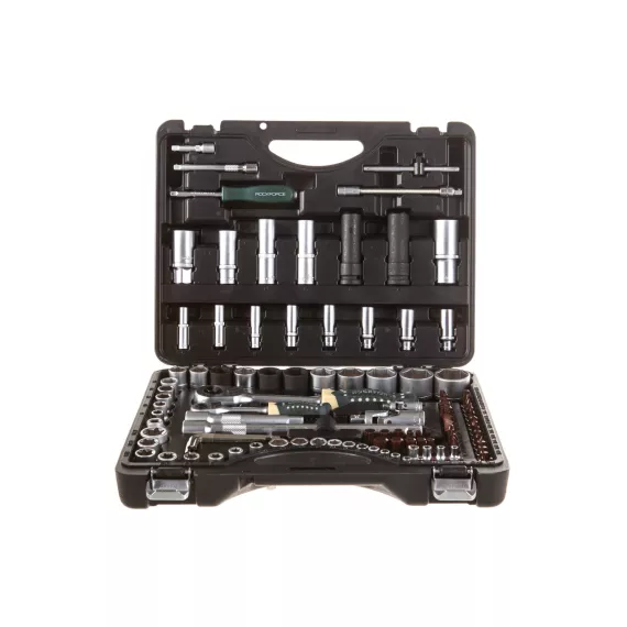 Набор торцевых головок и вставок 1/2 & 1/4DR 6-гранных ROCKFORCE RF-41082-5-PREMIUM 108+6, изображение 2