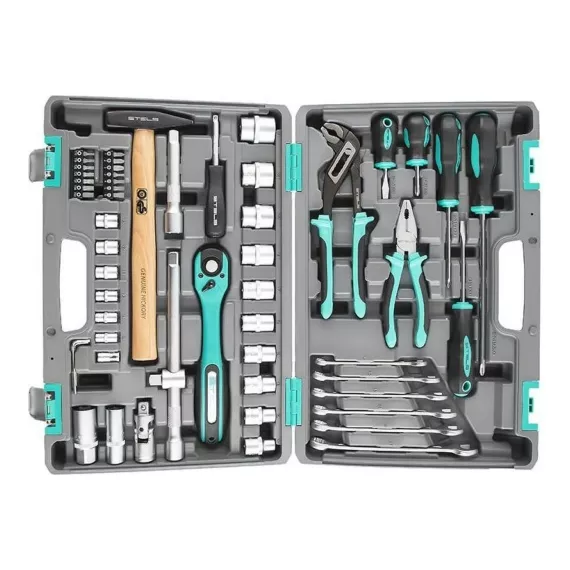 Набор инструмента 1/2", CrV, S2, усиленный кейс, 58шт STELS 14113, изображение 2