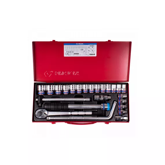 Набор головок с принадлежностями KING TONY 1/2", шестигранные, 10-32 мм, 24 предмета 4533MR03, изображение 2