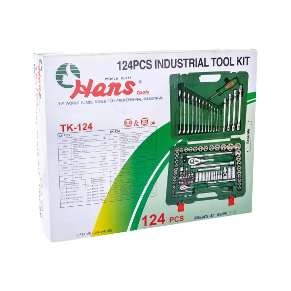 Универсальный набор инструментов 124шт Hans TK-124, изображение 2