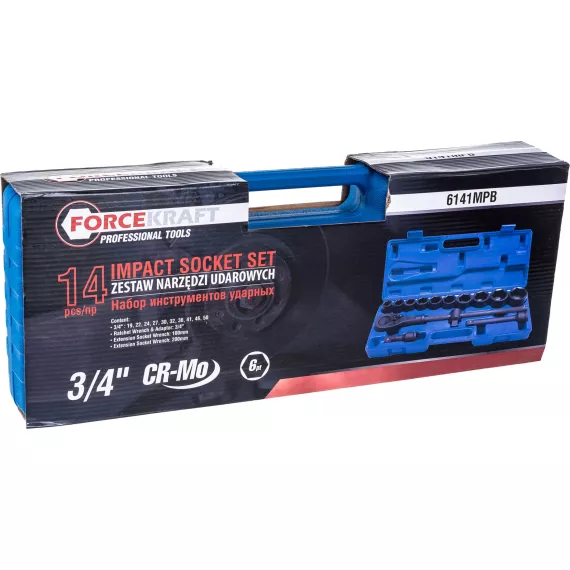 Набор инструментов ForceKraft FK-6141MPB ударные, 14 пр 48132, изображение 2