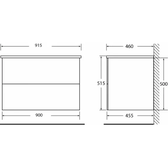 Подвесная база под раковину BelBagno ETNA-900-2C-SO-BO-P Bianco Opaco, изображение 2