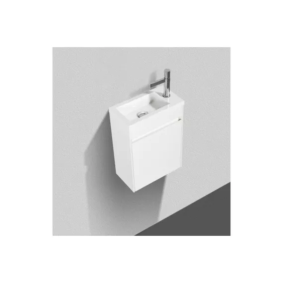 Подвесная база под раковину BelBagno PIETRA MINI Bianco Lucido правая PIETRA MINI-400-1A-SO-BL-R, изображение 2