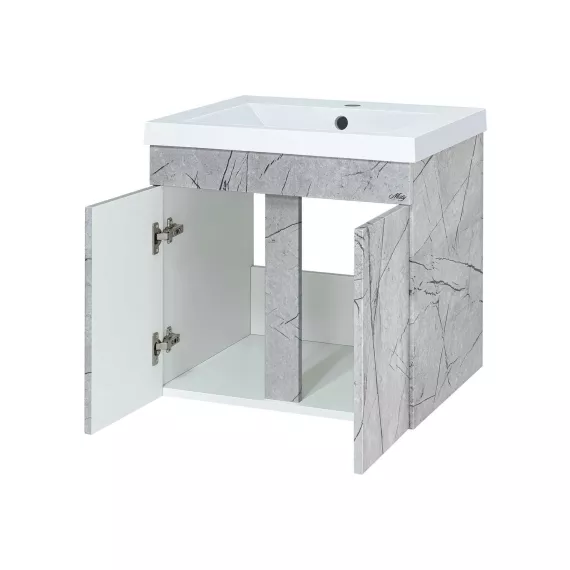 Подвесная тумба Misty Торос-100 прямая, серый мрамор П-Тор0100-011, изображение 2