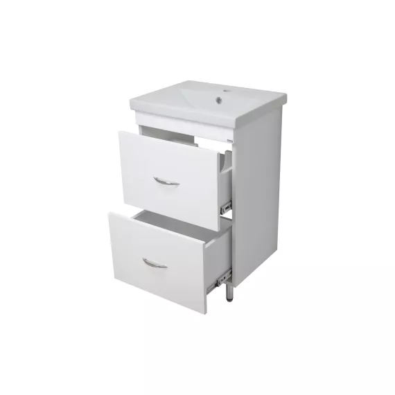Напольная тумба Misty с 2 ящика, белая Фостер 50 Э-Фос01050-012Я, изображение 2
