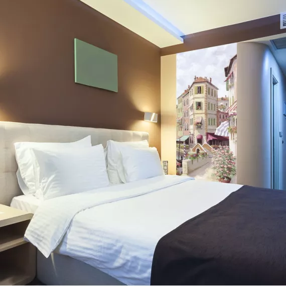 Фотообои виниловые на флизелиновой основе Decocode Живописный дворик 11-0402-YE 1х2,8 м, изображение 2