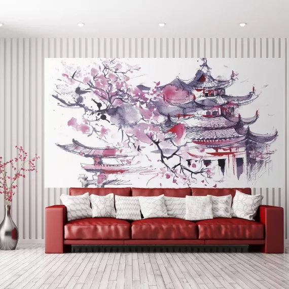 Фотообои виниловые на флизелиновой основе Decocode Пагода 13-0541-GR 2,5х1,3 м, изображение 2