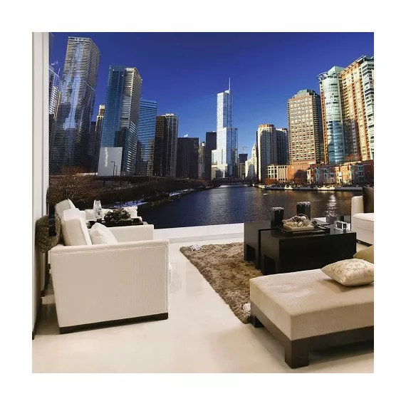 Фотообои виниловые на флизелиновой основе Decocode Небоскребы Чикаго 41-0025-WL 4х2,8 м, изображение 2