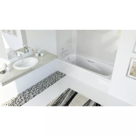 Стальная ванна BLB ANATOMICA HG с шумоизоляцией, 170x75 см, 3.5 мм, с отверстиями для ручек B75L handles, изображение 2