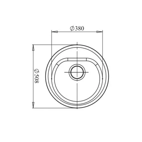 Мойка GRANFEST RONDO GF-R-510 мрамор, D=508 мм, терракот R-510 тер, изображение 2