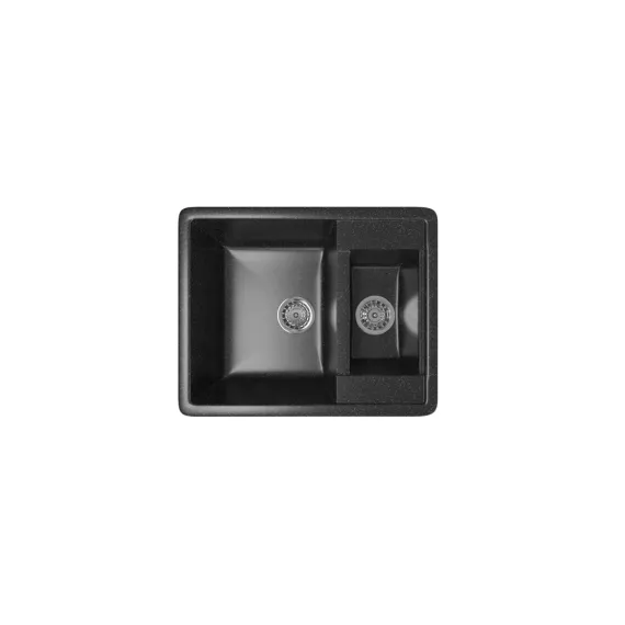 Мойка mixline ML-GM21 двухчашевая, черная, 308, 485х600х190 мм 525167, изображение 2