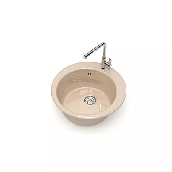 Кухонная мойка GLANZ цвет: бежевый J-030-33, изображение 2