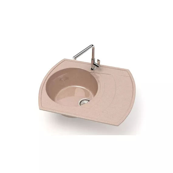 Кухонная мойка GLANZ цвет: песочный J-025-34, изображение 2