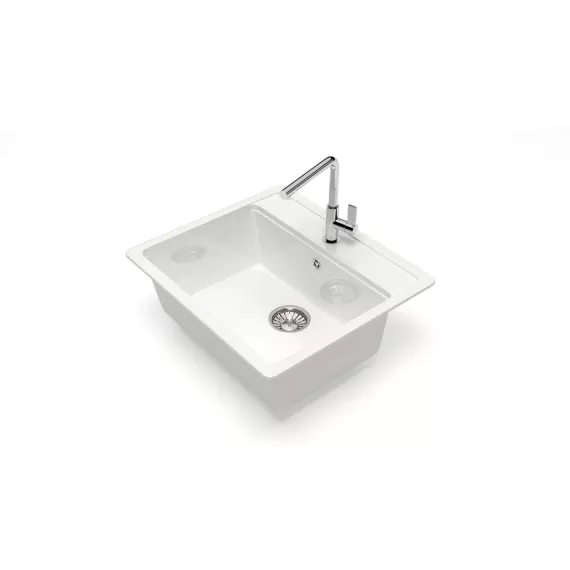 Кухонная мойка GLANZ цвет: белый J-009-31, изображение 2