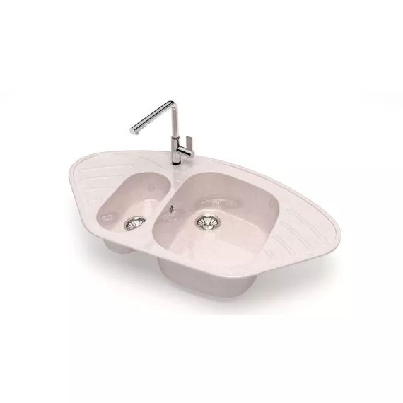 Кухонная мойка GLANZ цвет: бежевый J-023-33, изображение 2