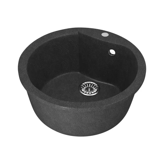 Мойка MIXLINE ML-GM12 круглая, антрацит 343, 480 мм, глубина чаши 210 мм 547625, изображение 2