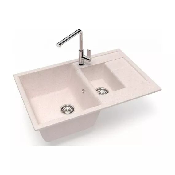 Кухонная мойка GLANZ цвет: бежевый J-210-33, изображение 2