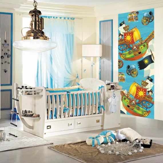 Фотообои виниловые на флизелиновой основе Decocode Кораблики 11-0203-CL 1х2,8 м, изображение 2