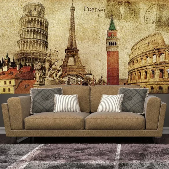 Фотообои виниловые на флизелиновой основе Decocode Ретро открытка 13-0539-RE 2,5х1,3 м, изображение 2