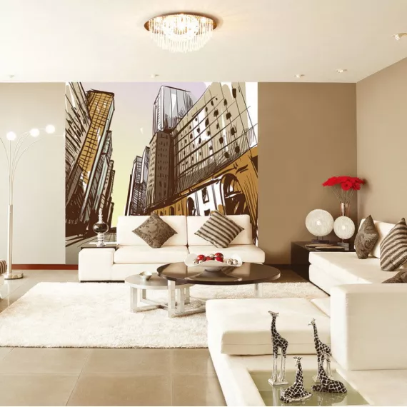 Фотообои виниловые на флизелиновой основе Decocode Штрихи города 31-0121-WB 3х2,8 м, изображение 2