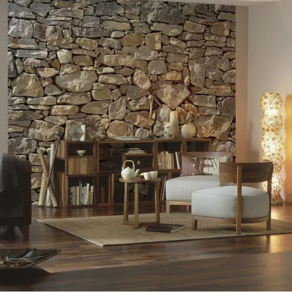 Фотообои бумажные Komar Stone Wall 8-727 3,68х2,54 м, изображение 2