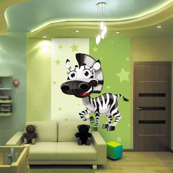 Фотообои виниловые на флизелиновой основе Decocode Зебрик 21-0199-CG 2х2,8 м, изображение 2