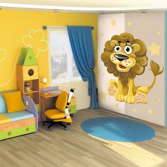 Фотообои виниловые на флизелиновой основе Decocode Львенок 21-0204-CY 2х2,8 м, изображение 2