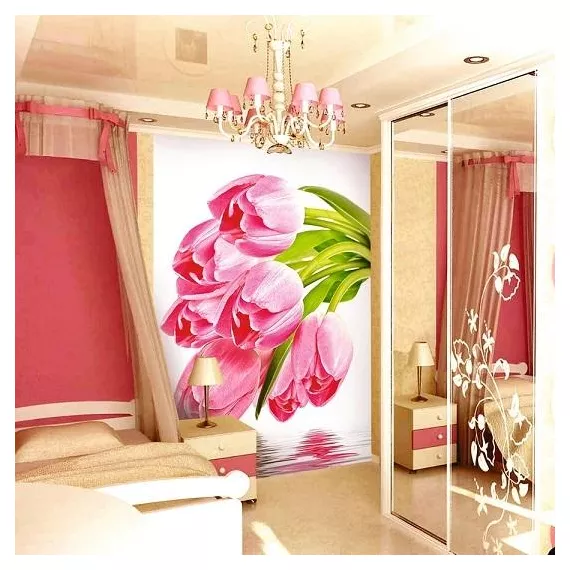 Фотообои виниловые на флизелиновой основе Decocode Тюльпаны над водой 21-0013-FW 2х2,8 м, изображение 2