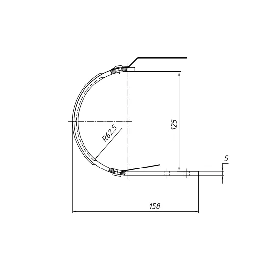 Кронштейн желоба Linkor D120/100 мм короткий RAL 9003 белый, изображение 2