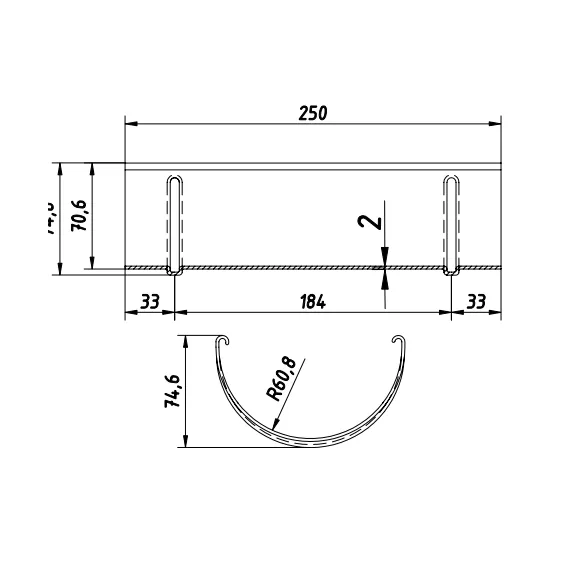 Соединитель желоба Linkor D150/100 мм с резиновым уплотнителем RAL 9003 белый, изображение 2
