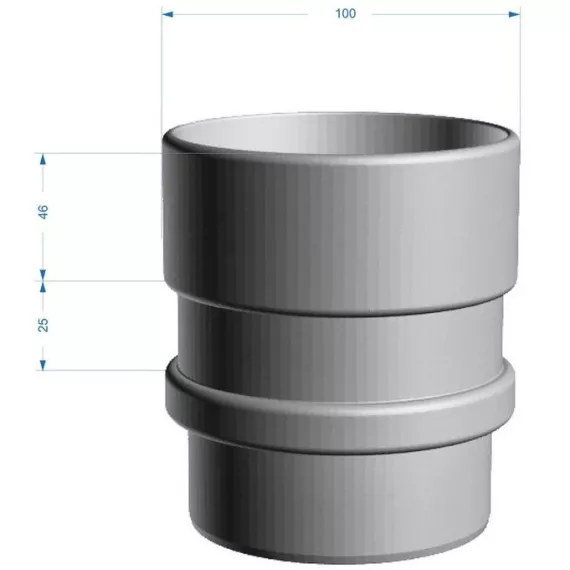 Соединитель трубы Docke ПВХ Lux D141/100 мм Шоколад, изображение 2