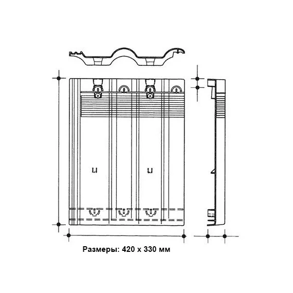 Черепица рядовая акриловая Braas Франкфуртская 420х330 мм прозрачная, изображение 2