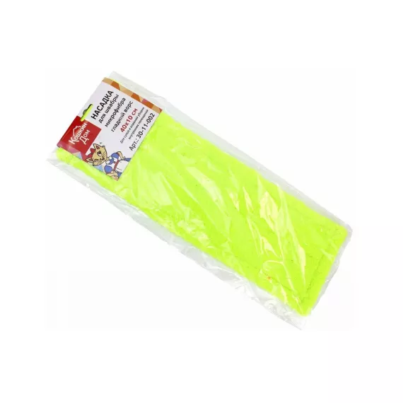 Насадка КОШКИН ДОМ для швабры микрофибра гладкий ворс 10x40см, 4 цвета 30-11-002, изображение 2