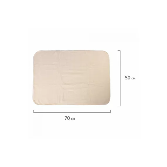 Тряпка для мытья пола ЛЮБАША НЕТКОЛ 50х70см, двухслойная, слой 120г/м2, 100% хлопок 606631, изображение 2