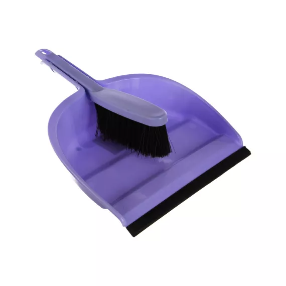 Набор: совок с кромкой 330х235мм и щетка-сметка 290мм, сиреневый Elfe light 93311, изображение 2