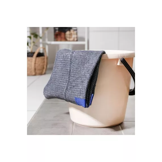 Тряпка для пола Доляна с вырезом под швабру, 50х70 см, плотность 220 гр, цвет серый 6894423, изображение 2