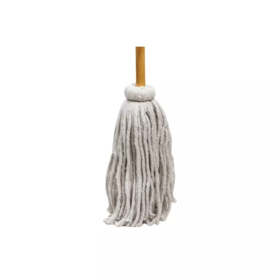Деревянная веревочная швабра ЛЮБАША хлопок, 120 см, ворс 30 см 603633, изображение 2