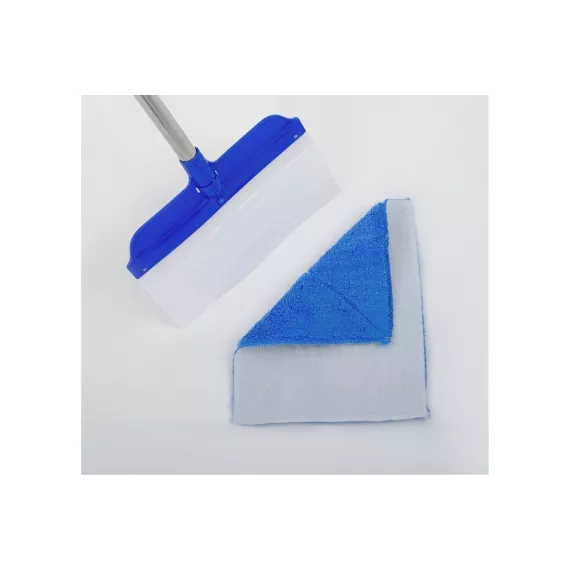 Швабра-веник Доляна с насадкой из микрофибры, стальная ручка 27х84 см, микс 1723574, изображение 2