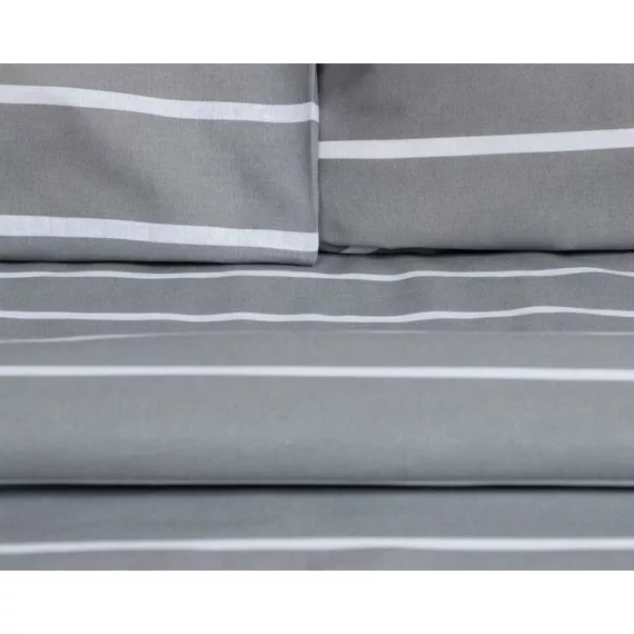 Постельное бельё Этель 1.5сп Gray stripes 143х215см,150х214см,70х70см-2 шт, 100% хлопок,поплин, изображение 2