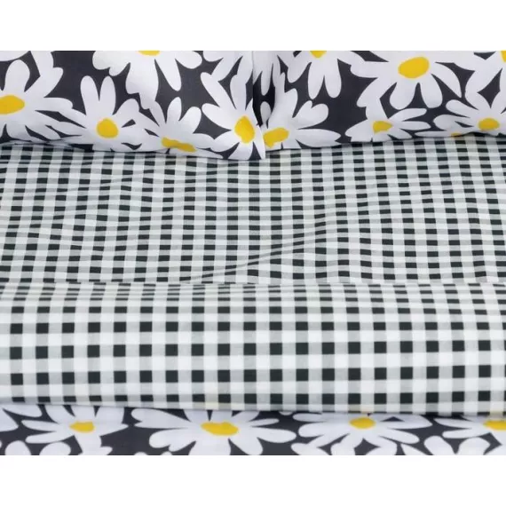Постельное белье LoveLife 1,5сп «Ромашки» 143*215см,150*225см,50*70см-2шт., изображение 2