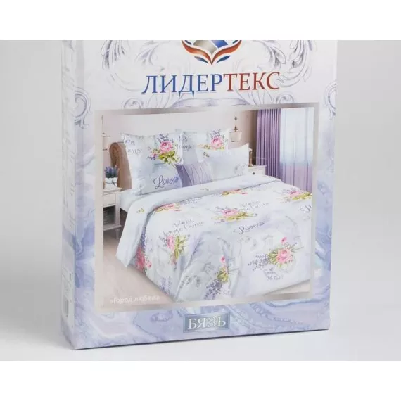 Постельное бельё 2сп ЛидерТекс «Город любви» 175х215, 200х220, 70х70 2шт, изображение 4